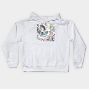 Random Rabbits - abstract dark pastel rabbit pattern Kids Hoodie